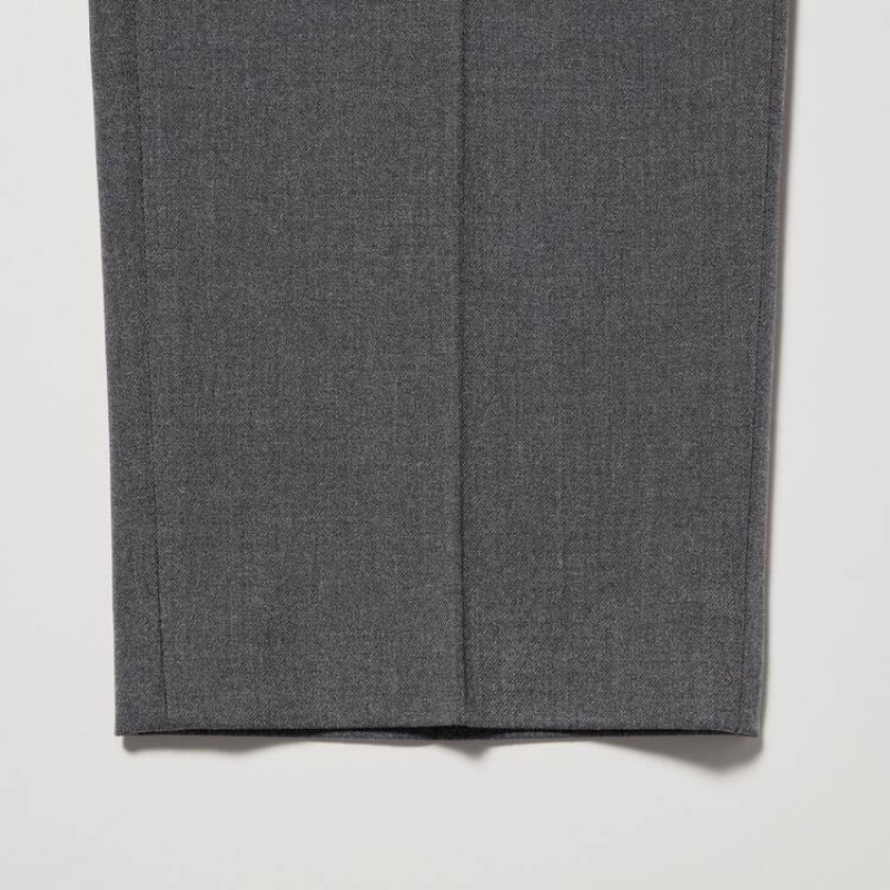 Grey Uniqlo Smart Ankle Length Men Pants | 1491467