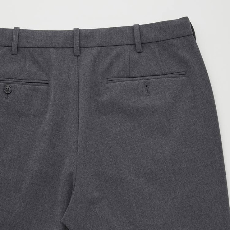 Grey Uniqlo Smart Comfort Ankle Length Men Pants | 8496961
