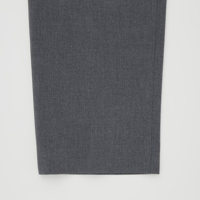 Grey Uniqlo Smart Comfort Ankle Length Men Pants | 8496961