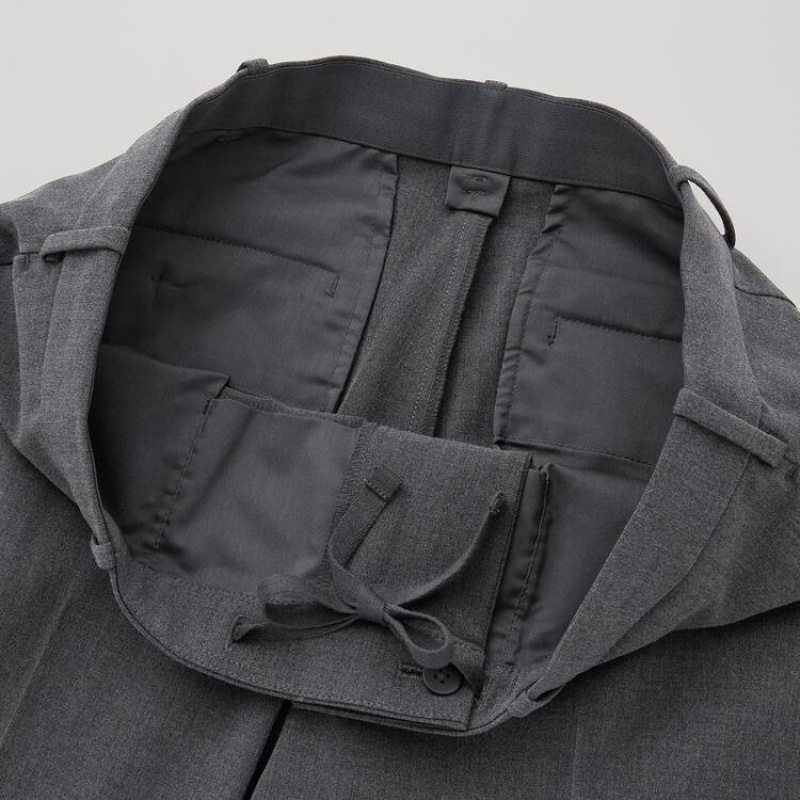 Grey Uniqlo Smart Comfort Ankle Length Men Pants | 6443574