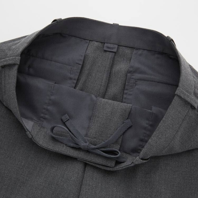 Grey Uniqlo Smart Comfort Ankle Length Men Pants | 8479586
