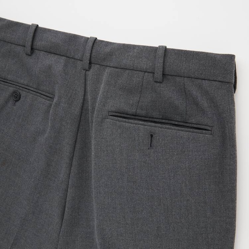 Grey Uniqlo Smart Comfort Ankle Length Men Pants | 8479586