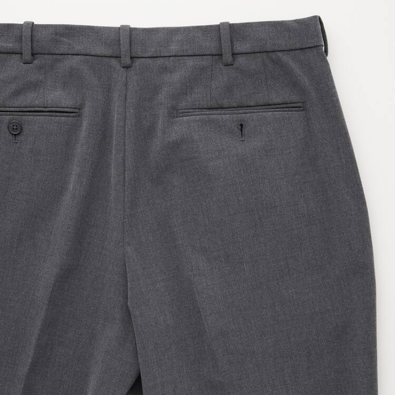 Grey Uniqlo Smart Comfort Ankle Length Men Pants | 5849016