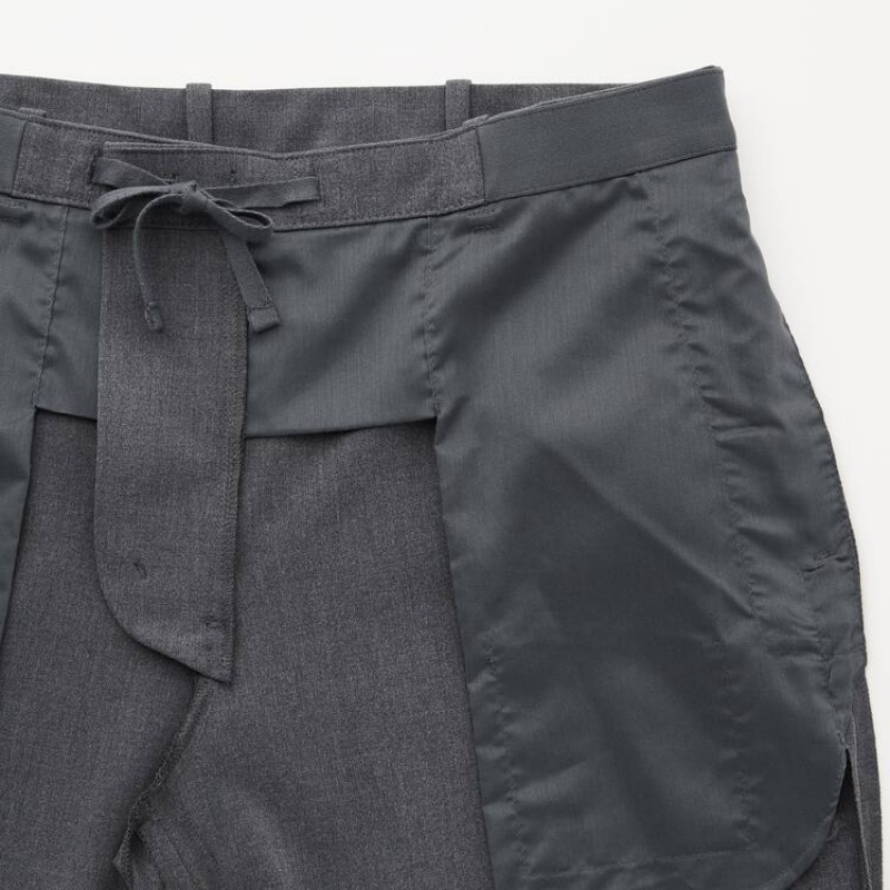 Grey Uniqlo Smart Comfort Ankle Length Men Pants | 5849016