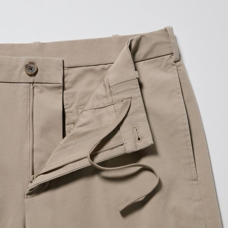 Grey Uniqlo Smart Cotton Ankle Length Men Pants | 4485980