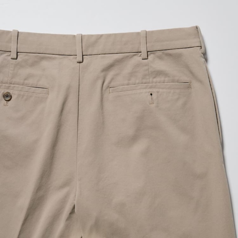 Grey Uniqlo Smart Cotton Ankle Length Men Pants | 4485980