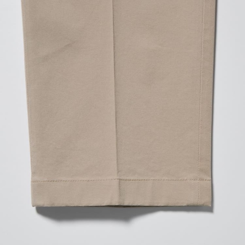 Grey Uniqlo Smart Cotton Ankle Length Men Pants | 4485980