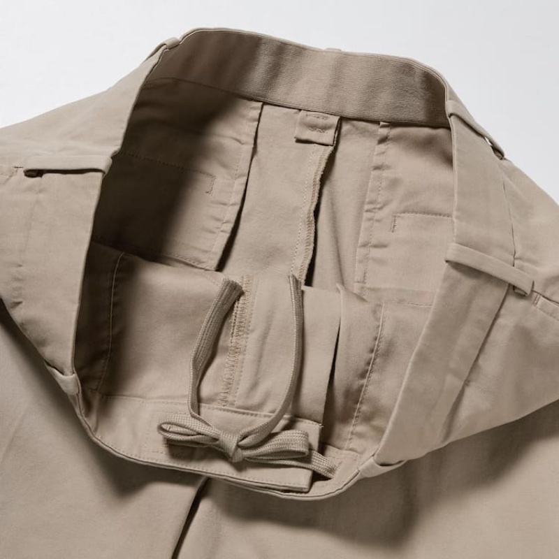 Grey Uniqlo Smart Cotton Ankle Length Men Pants | 4485980