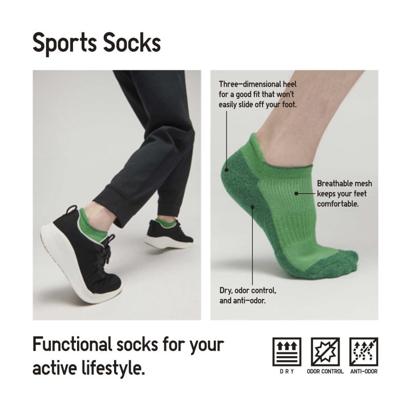 Grey Uniqlo Sports Short Men Socks | 8478870