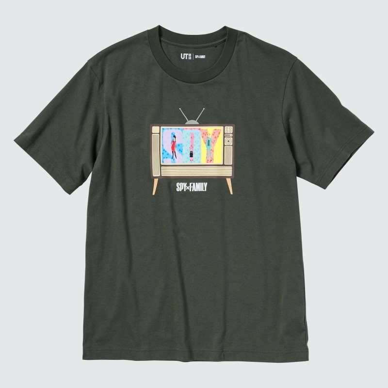 Grey Uniqlo Spy X Family Ut Short-sleeve Graphic Men T Shirts | 2658972