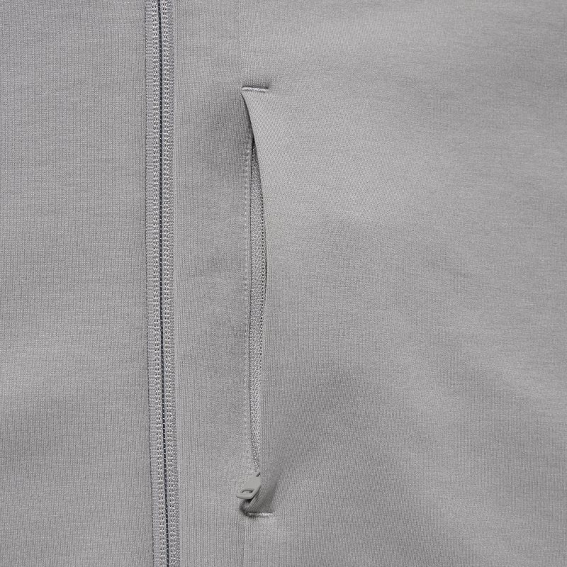 Grey Uniqlo Stretch Dry Sweat Long-sleeve Full-zip Men Hoodie | 7860917