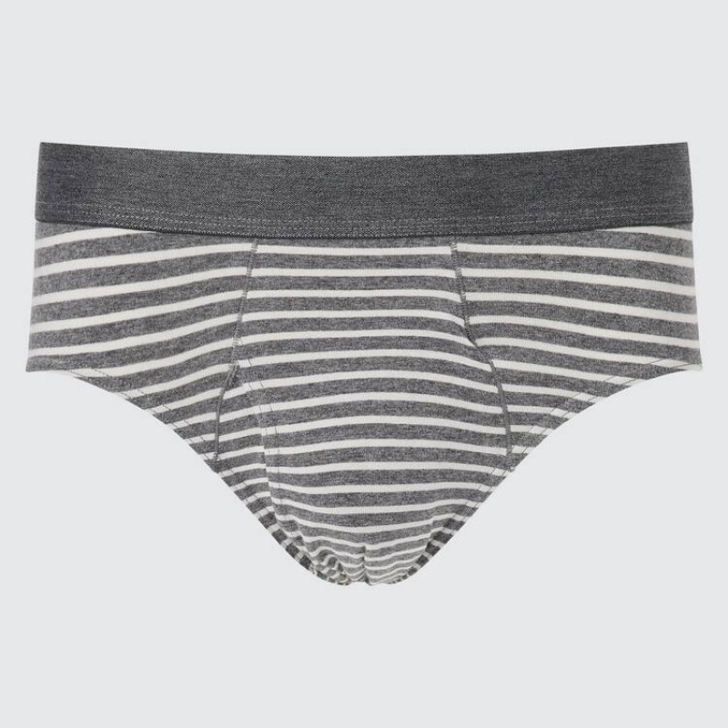 Grey Uniqlo Striped Men Underwear | 193877