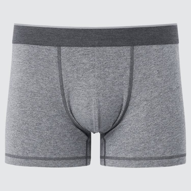 Grey Uniqlo Supima Cotton Low Rise Boxer Men Underwear | 3138143