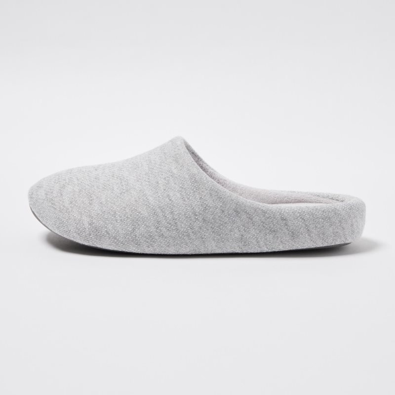 Grey Uniqlo Sweat Jersey Rubber Sole Men Slippers | 3568187