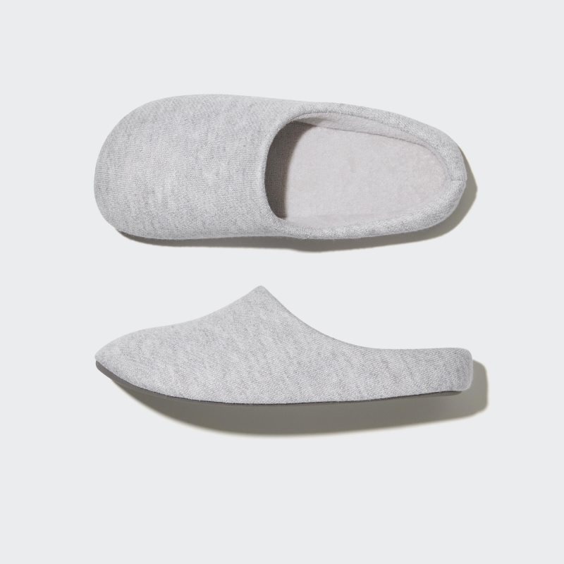 Grey Uniqlo Sweat Jersey Rubber Sole Men Slippers | 3568187