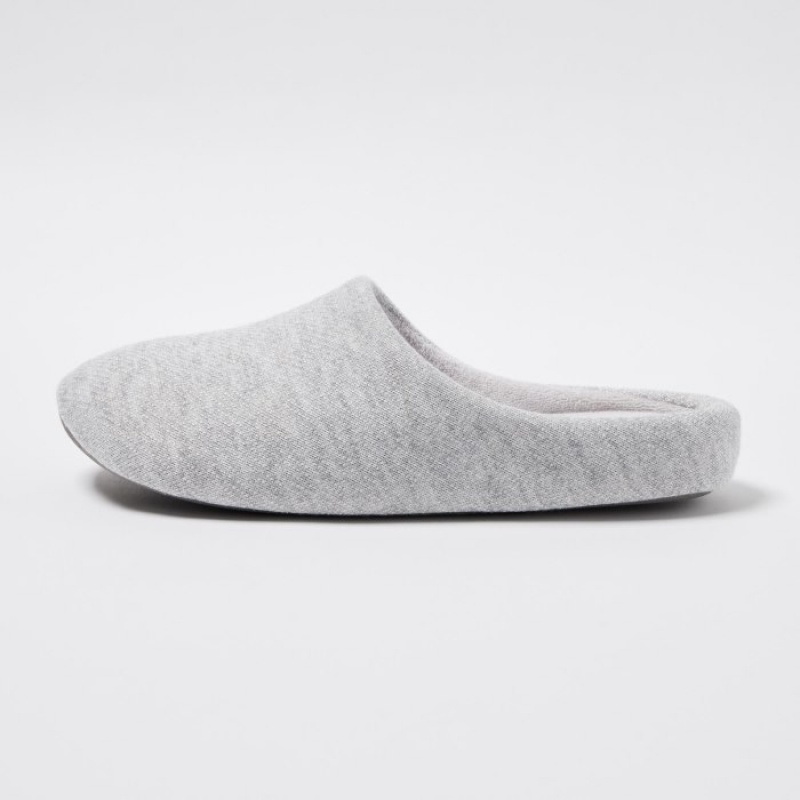 Grey Uniqlo Sweat Jersey Women Slippers | 4238061