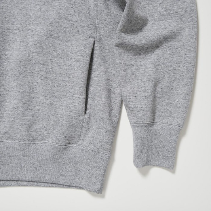 Grey Uniqlo Sweat Pullover Women Hoodie | 2137047