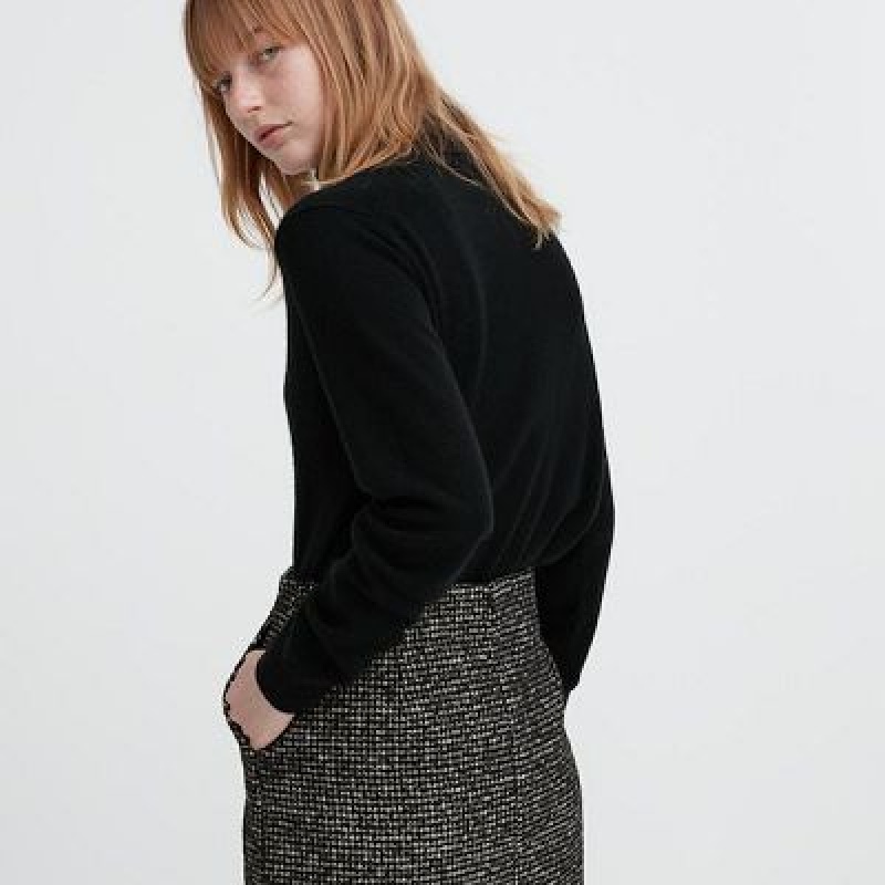 Grey Uniqlo Tweed Mini Women Skirts | 7532165