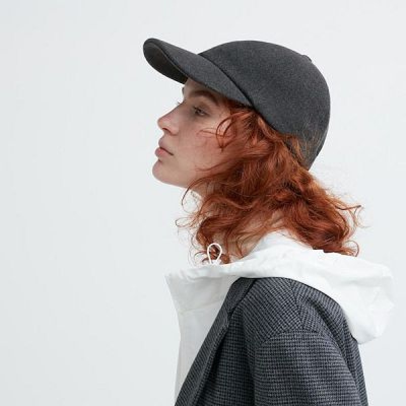 Grey Uniqlo UV Protection Women Caps | 1459091