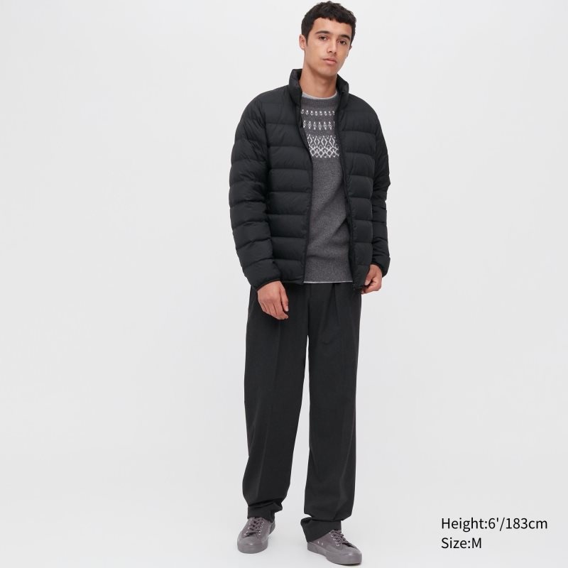 Grey Uniqlo Ultra Light Down 3d Cut Narrow Quilt Men Jackets | 4355417