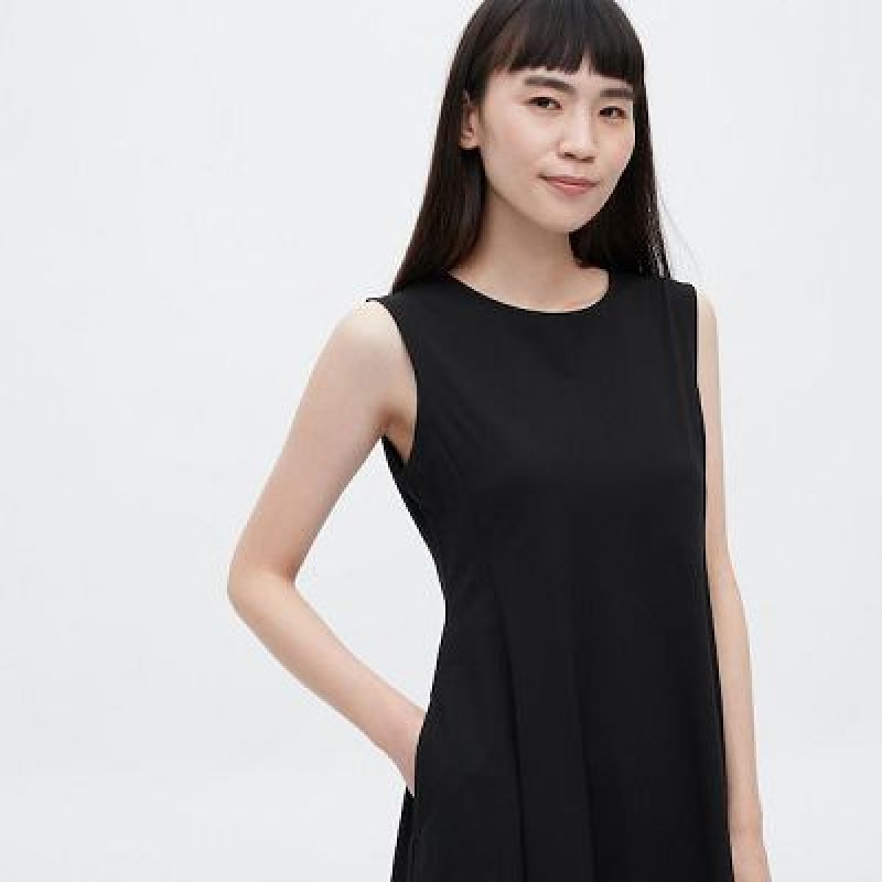 Grey Uniqlo Ultra Stretch AIRism Sleeveless Women Dress | 7246058