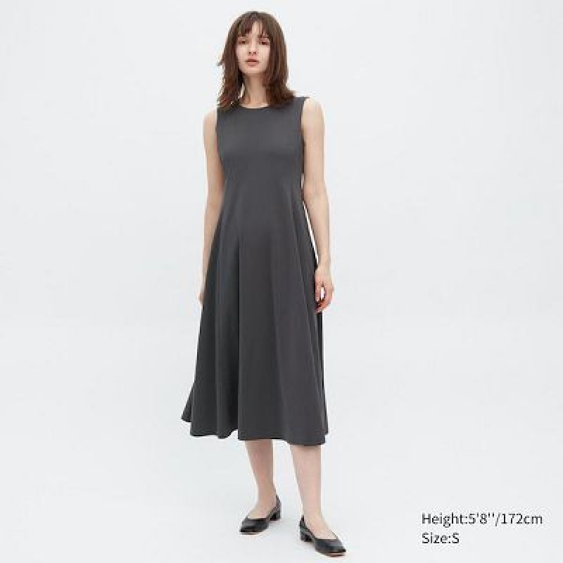 Grey Uniqlo Ultra Stretch AIRism Sleeveless Women Dress | 7246058