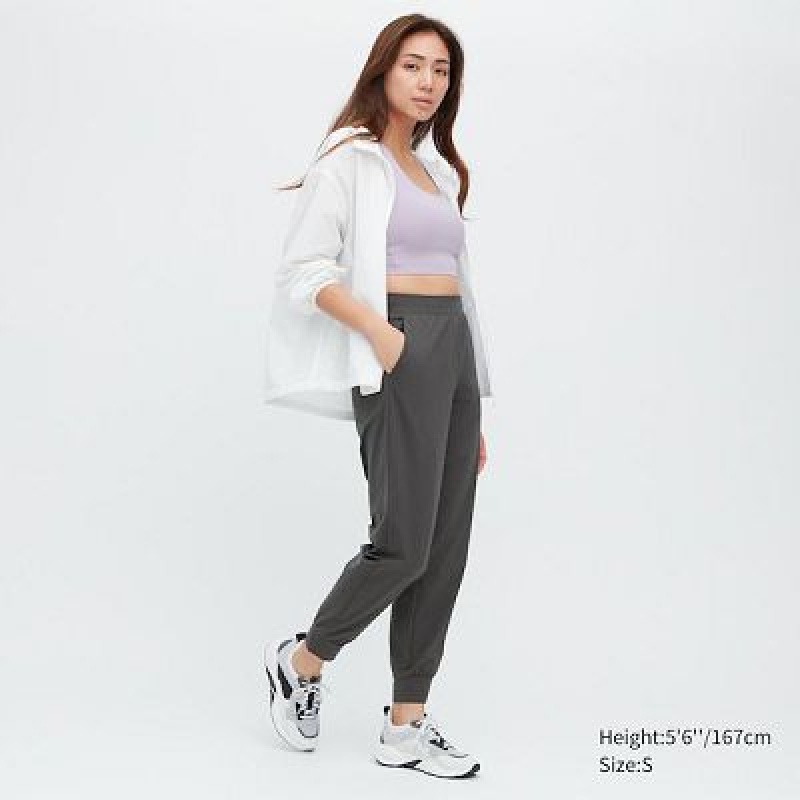 Grey Uniqlo Ultra Stretch AIRism Women Joggers | 836152