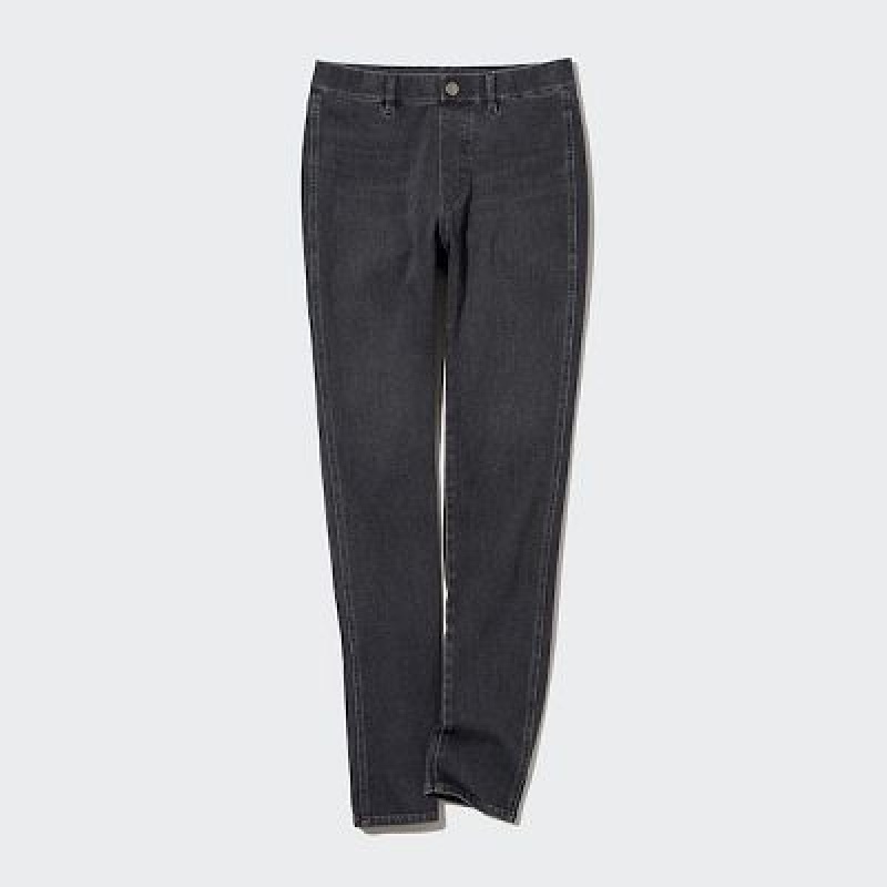 Grey Uniqlo Ultra Stretch Denim Women Pants | 6676924