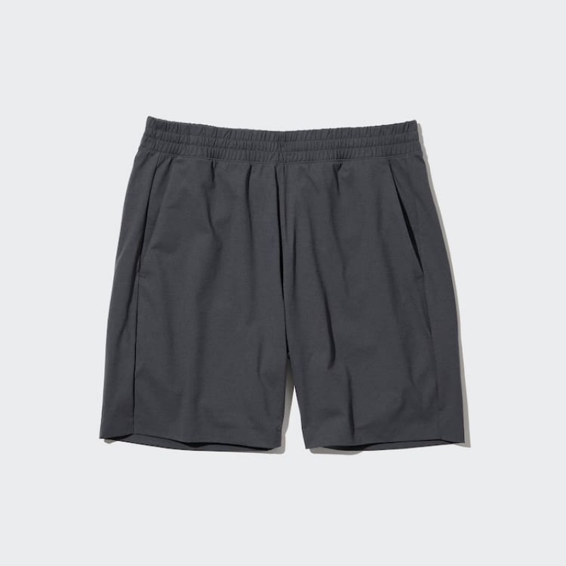 Grey Uniqlo Ultra Stretch Dry-ex Men Shorts | 8948080