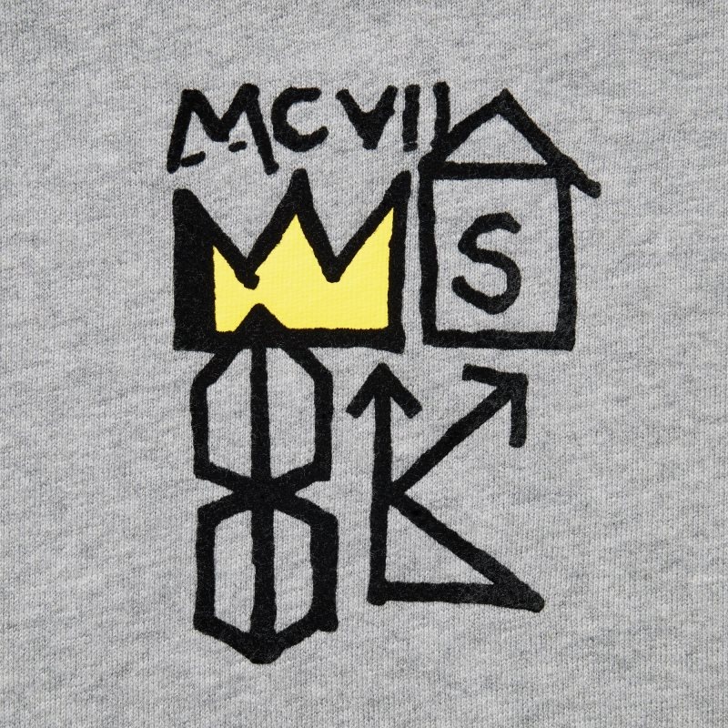 Grey Uniqlo Ut Archive Long Sleeve Sweat Jean-michel Basquiat Men Hoodie | 46546
