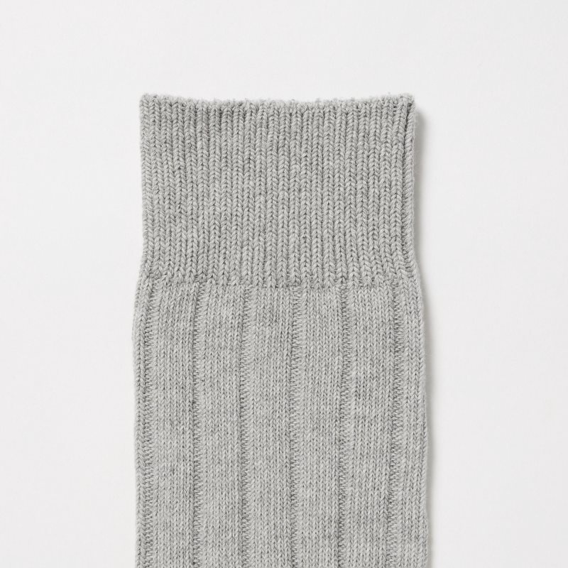 Grey Uniqlo Wide-ribbed Men Socks | 541267
