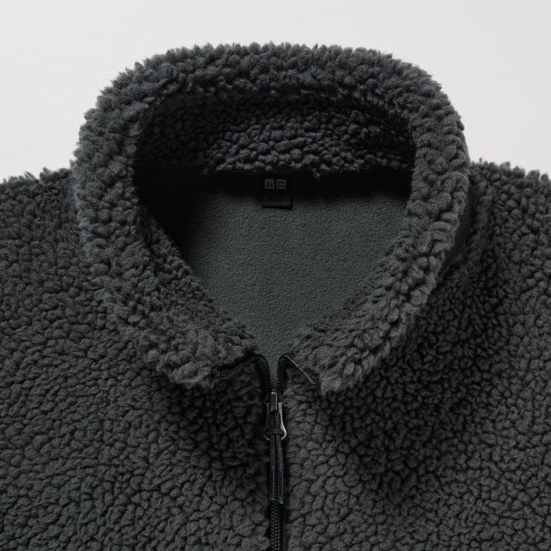 Grey Uniqlo Windproof Outer Fleece Men Jackets | 67959