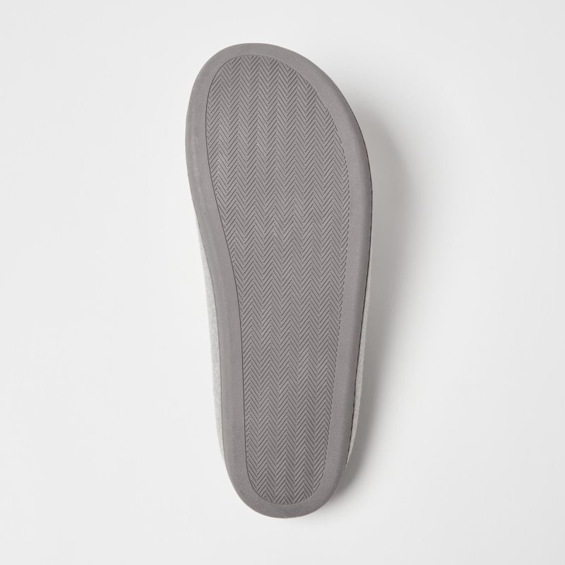 Grey Uniqlo Wool Like Rubber Sole Men Slippers | 5870088
