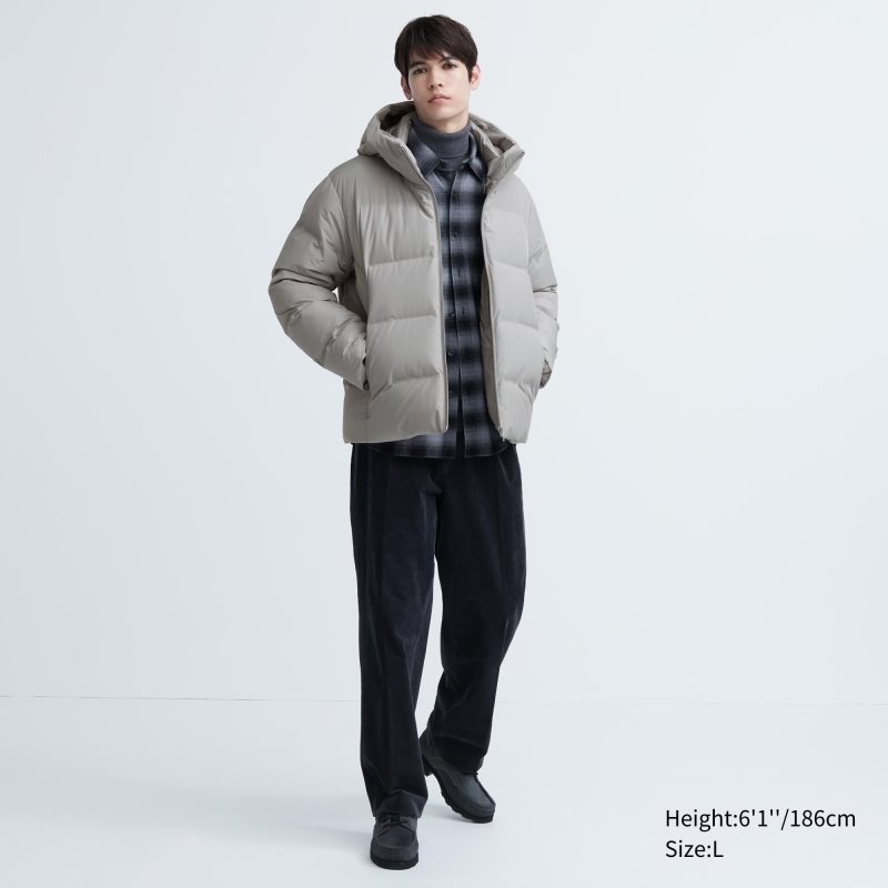 Navy Uniqlo 3d Cut Seamless Down Men Parka | 7435693