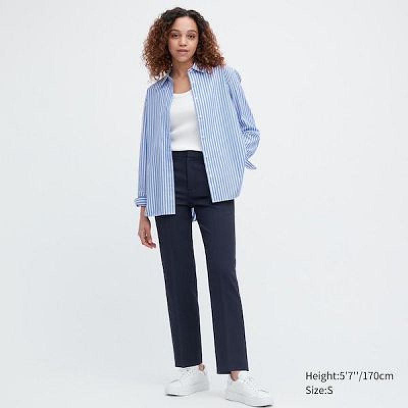 Navy Uniqlo AirSense Women Pants | 8265450
