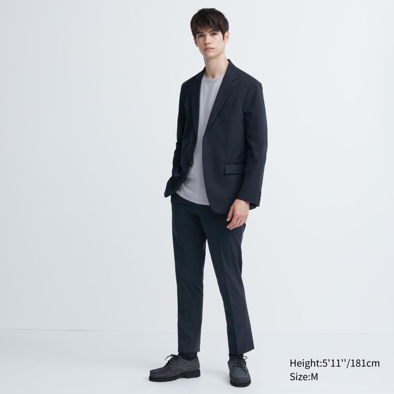 Navy Uniqlo Airsense Cotton Like Ultra Light Men Jackets | 3642533