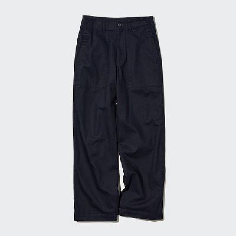 Navy Uniqlo Baker Women Pants | 8607779