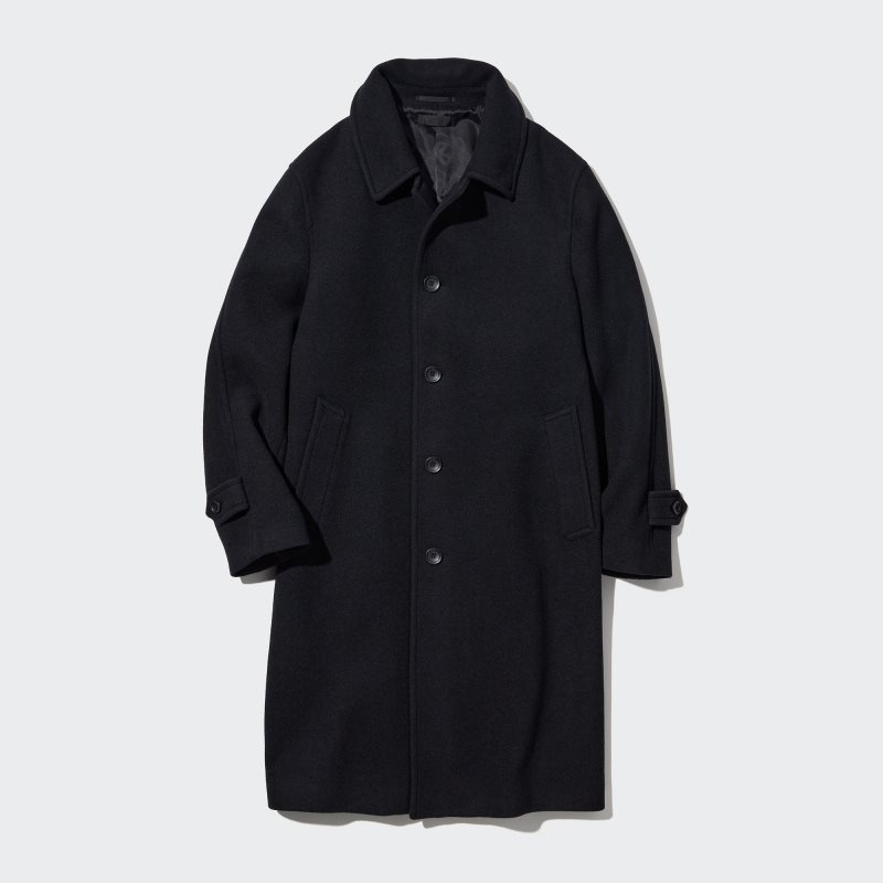 Navy Uniqlo Balmacaan Men Coats | 3453085