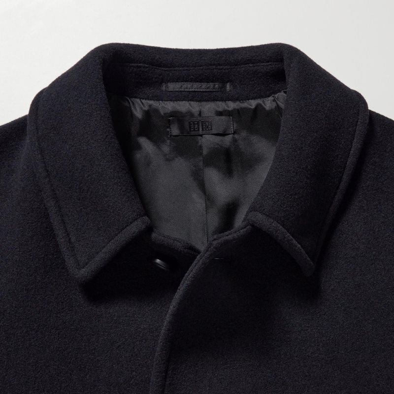 Navy Uniqlo Balmacaan Men Coats | 3453085
