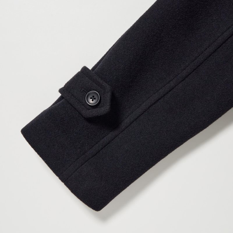Navy Uniqlo Balmacaan Men Coats | 3453085
