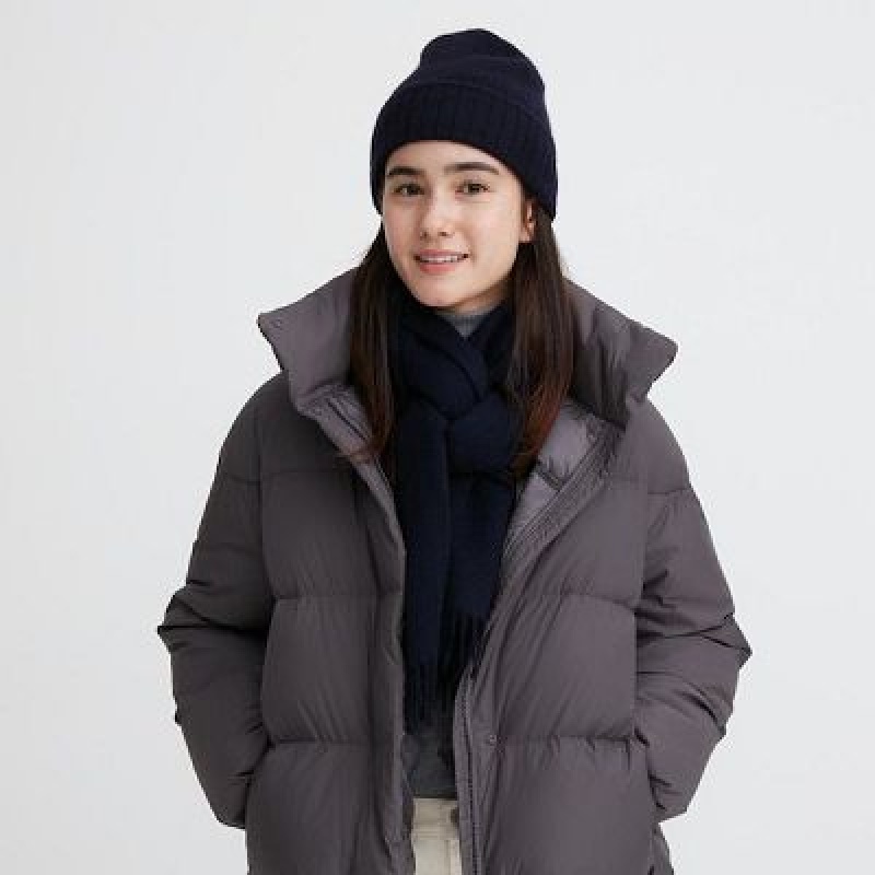 Navy Uniqlo Cashmere Knitted Women Beanie | 4087861