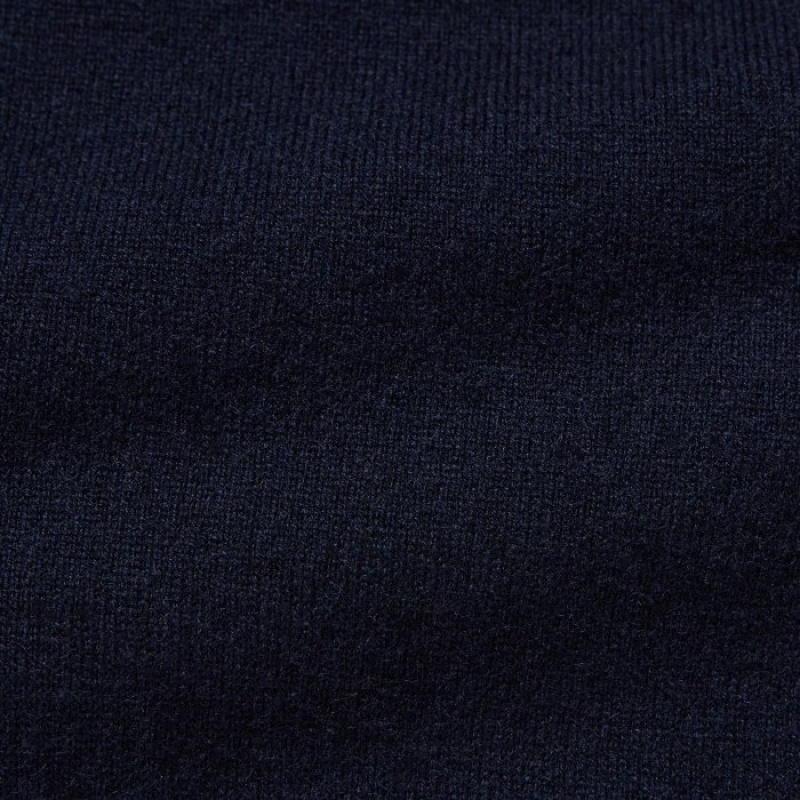 Navy Uniqlo Cashmere Turtleneck Long-sleeve Women Sweaters | 1286979