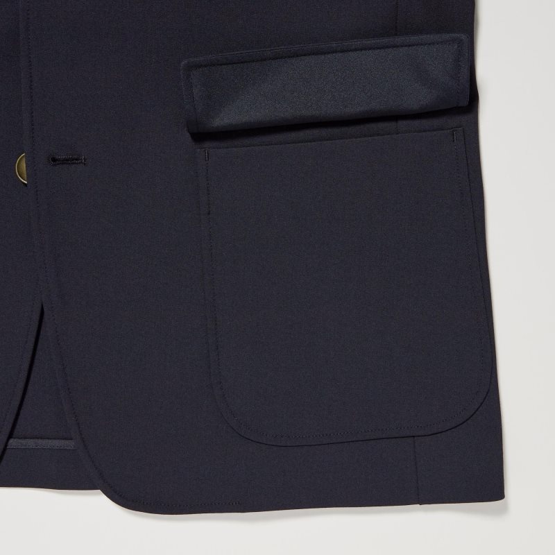 Navy Uniqlo Comfort Men Blazers | 7190373