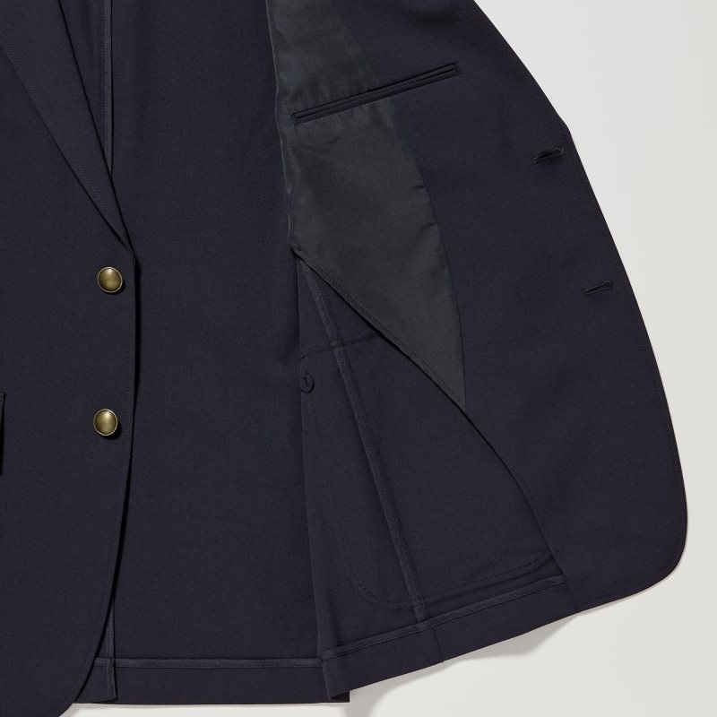 Navy Uniqlo Comfort Men Blazers | 7190373