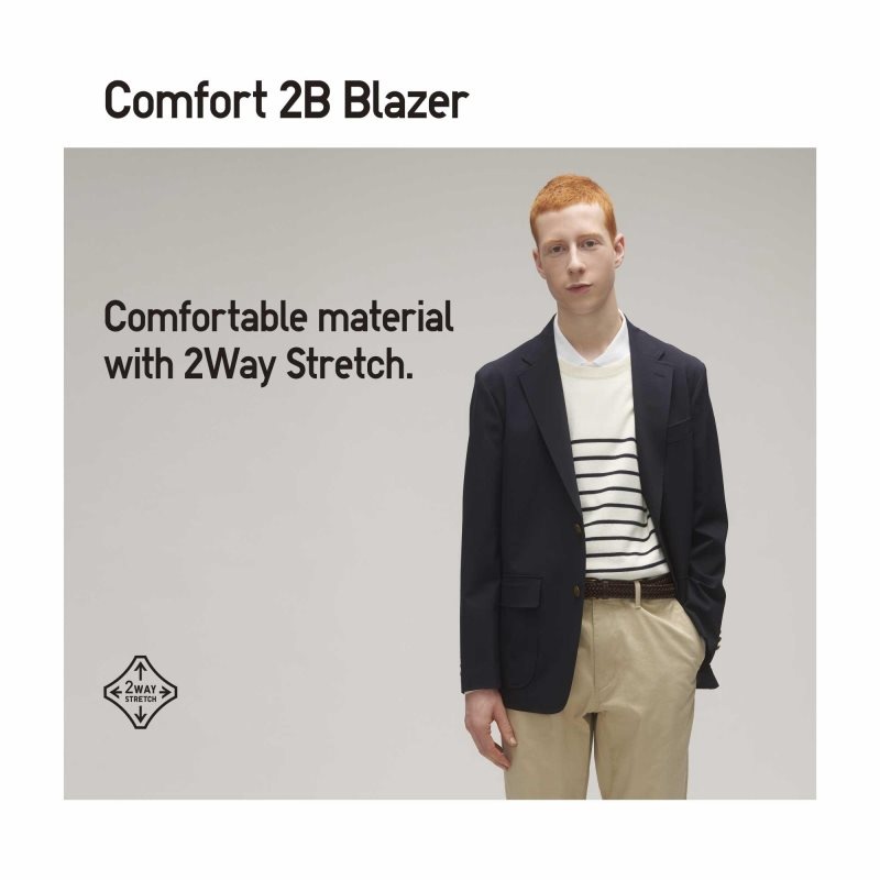 Navy Uniqlo Comfort Men Blazers | 7190373