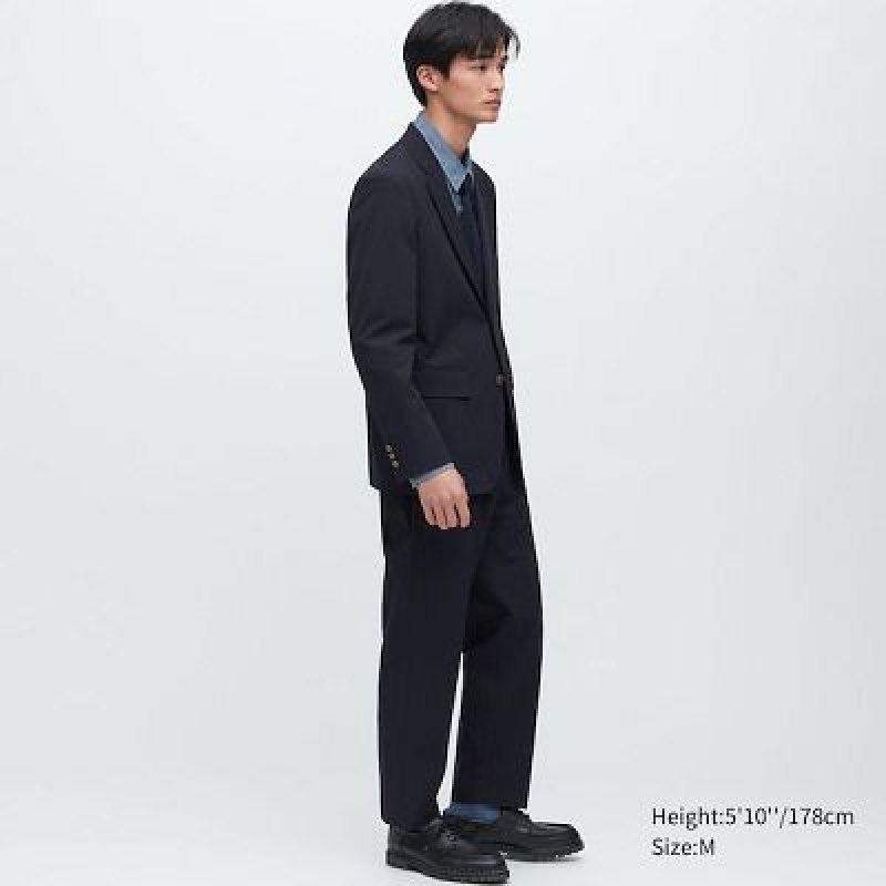 Navy Uniqlo Comfort Women Blazers | 654699