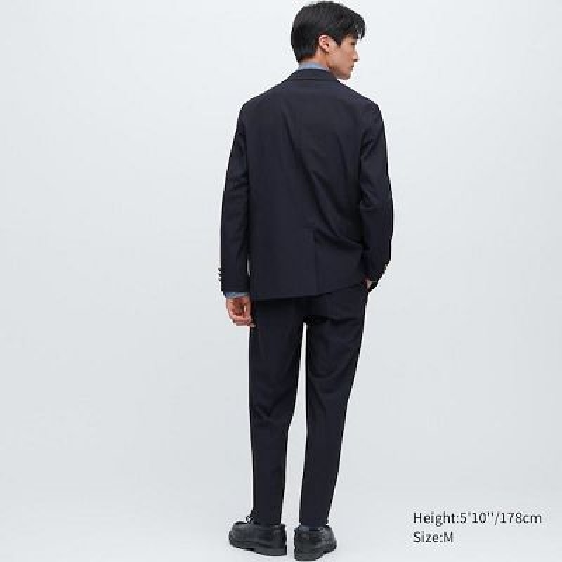 Navy Uniqlo Comfort Women Blazers | 654699