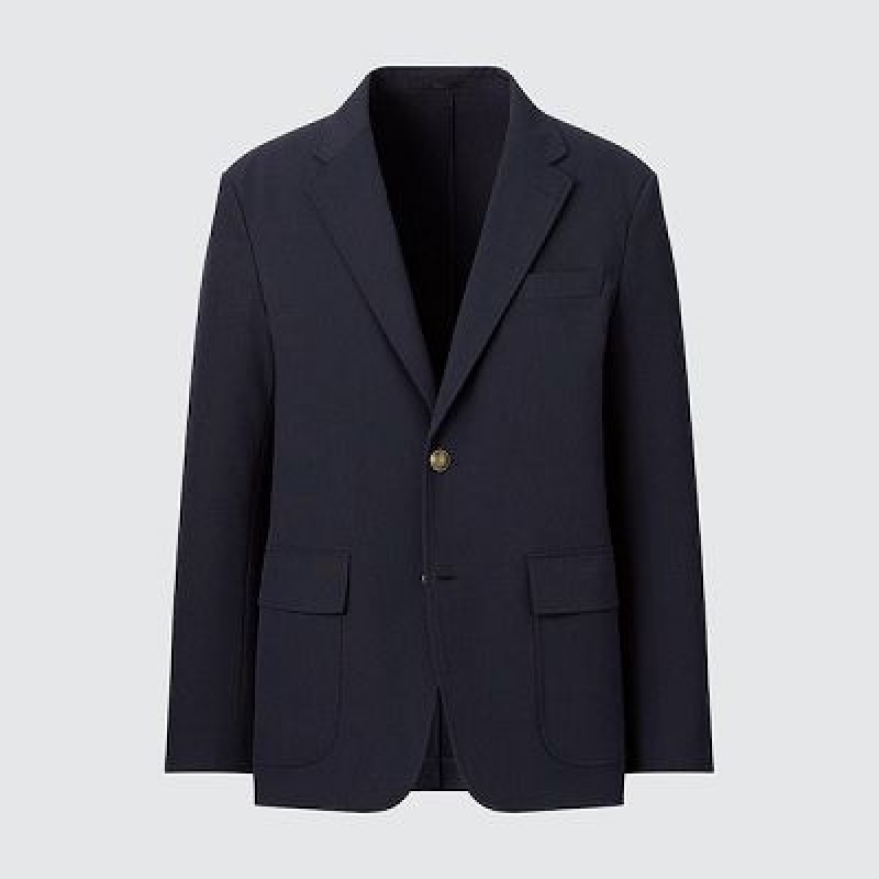 Navy Uniqlo Comfort Women Blazers | 654699