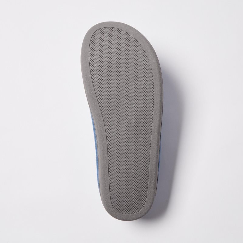 Navy Uniqlo Denim Like Room Rubber Sole Men Slippers | 2780993