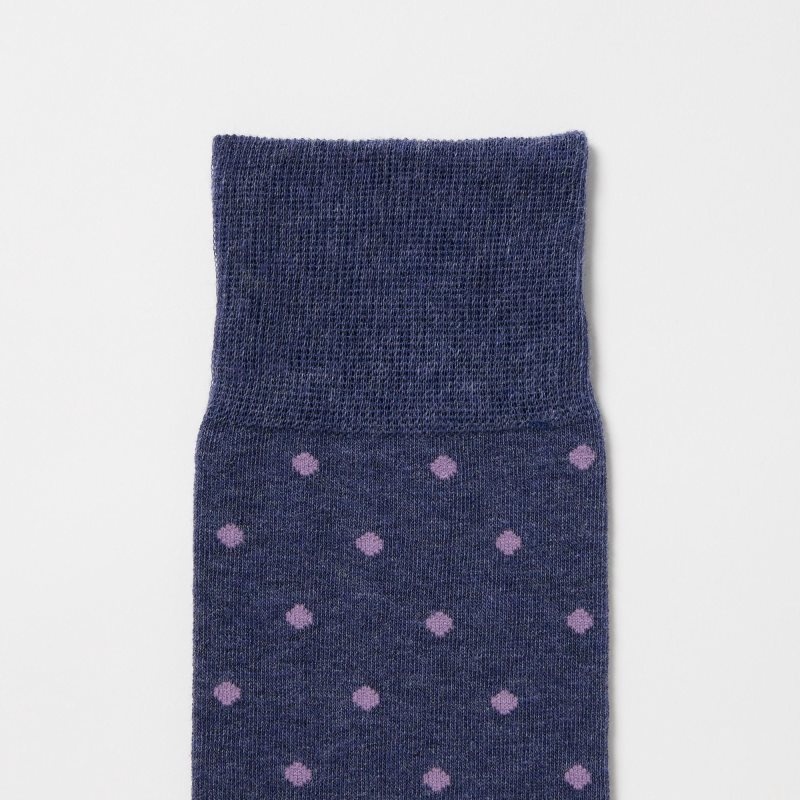 Navy Uniqlo Dotted Men Socks | 2226926